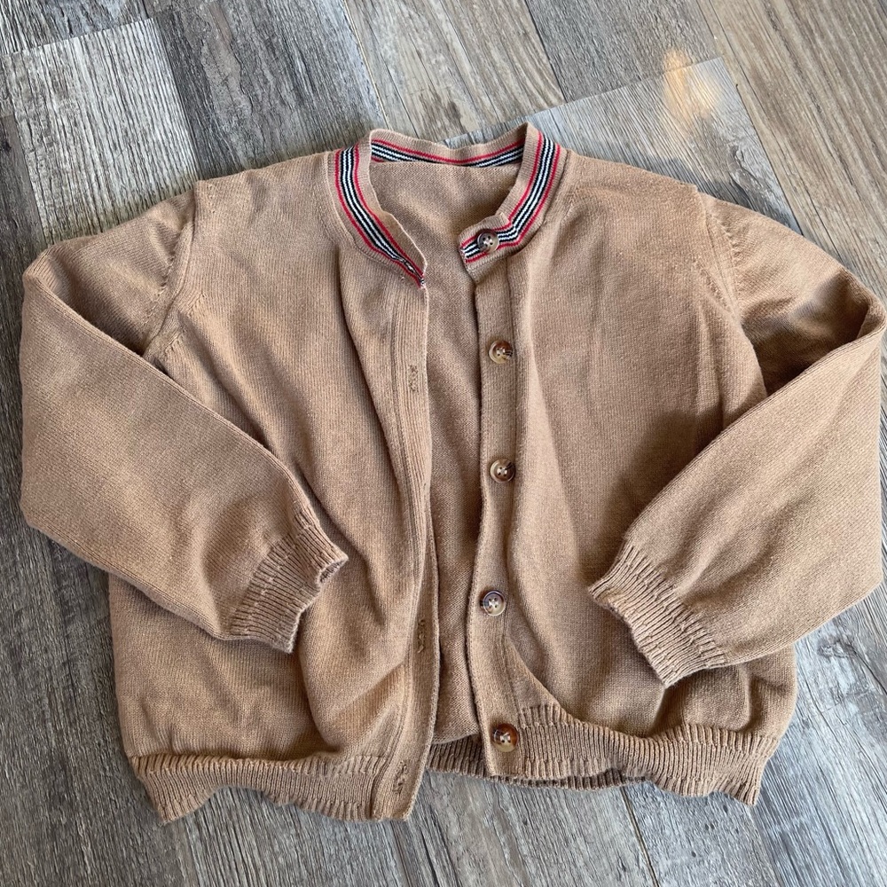 Kids Tan Jacket Burberry cardigan